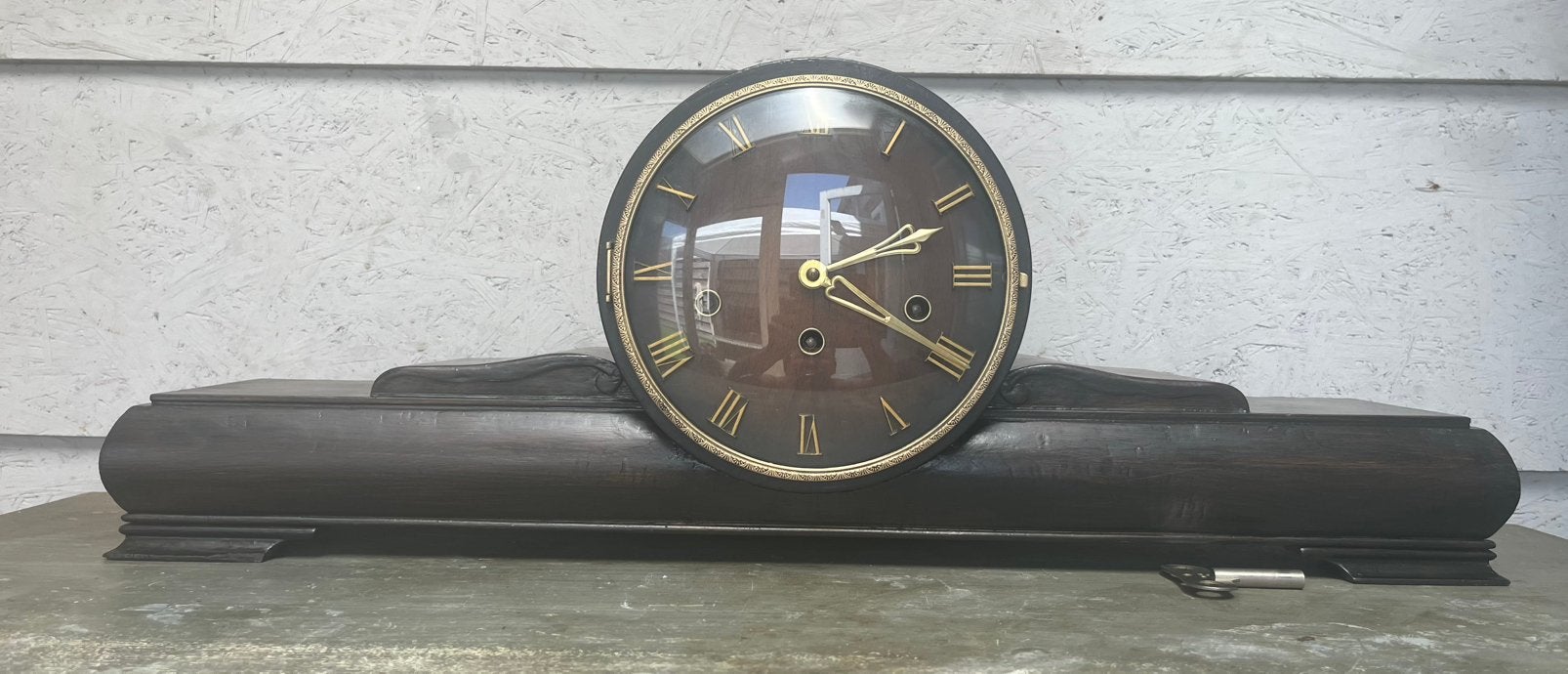Grote Westminster schouw/mantel pendule klok, Antiek en Kunst, Antiek | Klokken, Ophalen