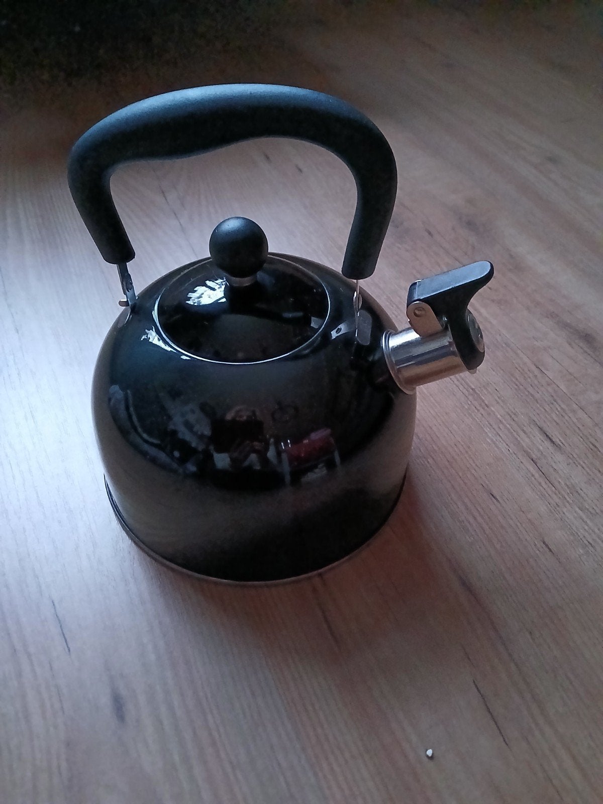 Zwarte fluitketel zgan, 1 tot 2 liter, Ophalen of Verzenden, Nieuw