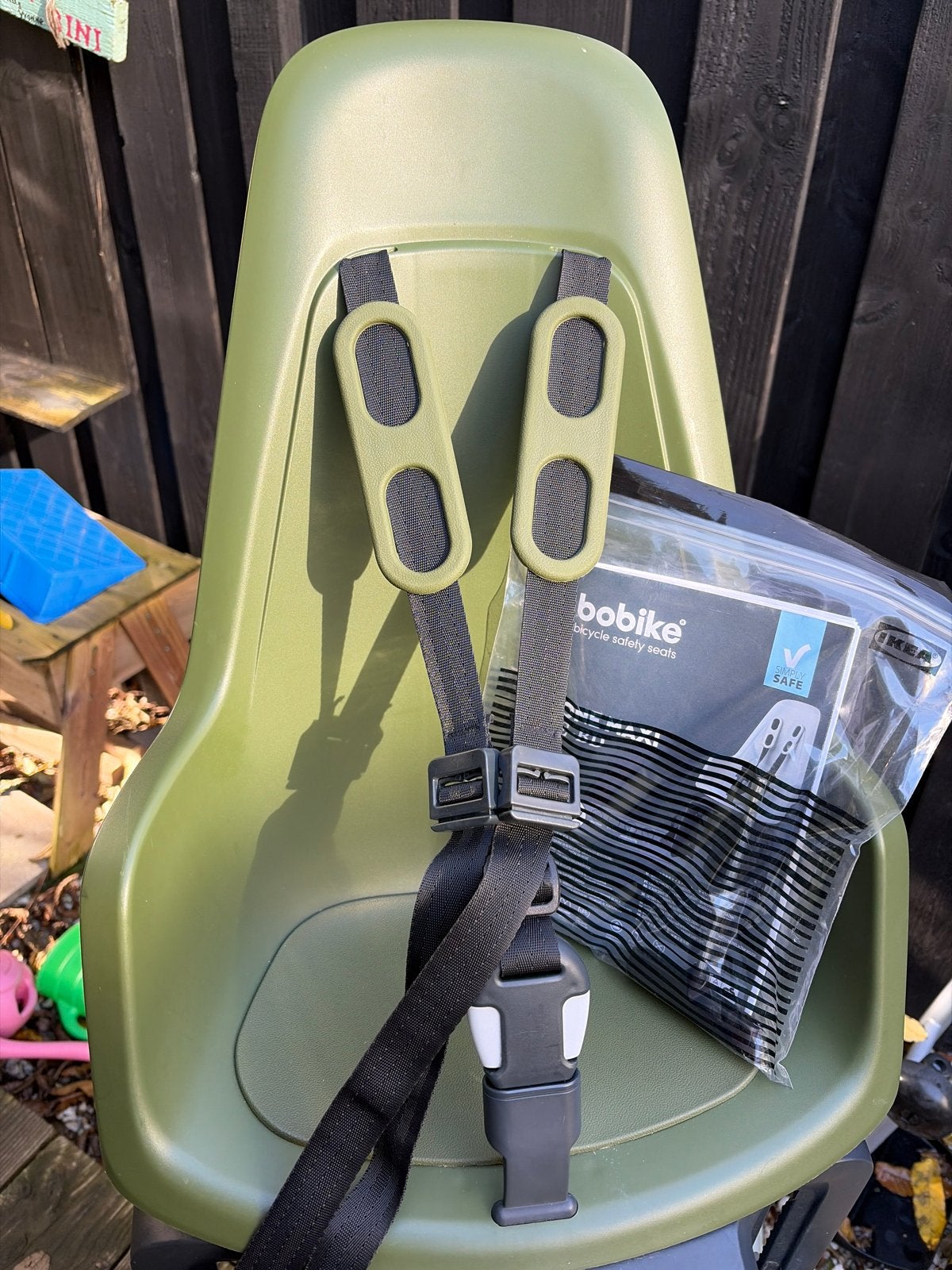 Bobike One Maxi fiets achterzitje - Olive Green, Ophalen, Achterzitje, 9 t/m 36 kg, Gebruikt