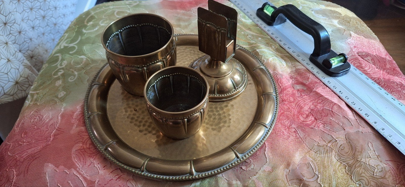 Vintage rookset messing, Antiek en Kunst, Ophalen of Verzenden