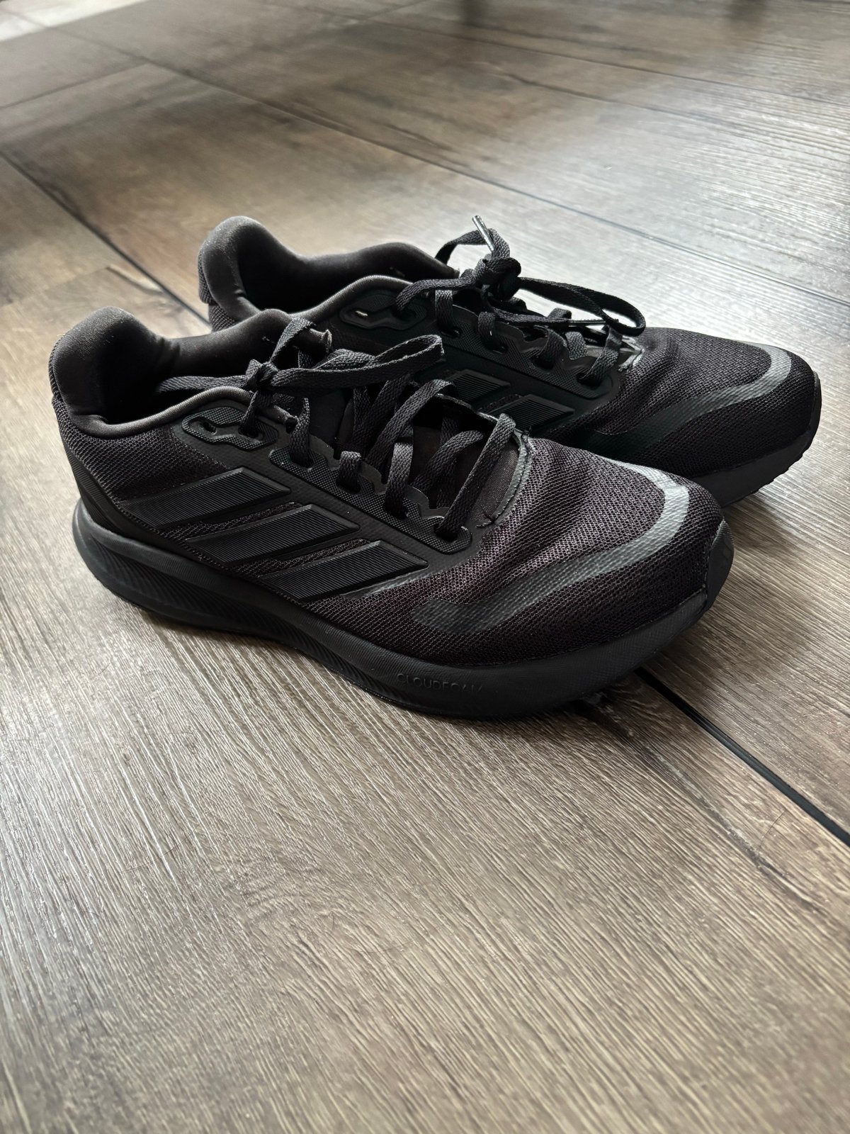 Adidas Cloudfoam hardloopschoenen - Zwart - Maat 38, Ophalen of Verzenden, Zo goed als nieuw, Zwart