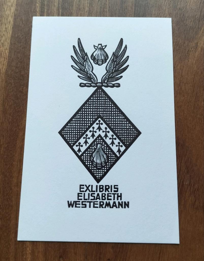 Exlibris Elisabeth Westermann (Jan Battermann, 1967), Antiek en Kunst, Ophalen of Verzenden
