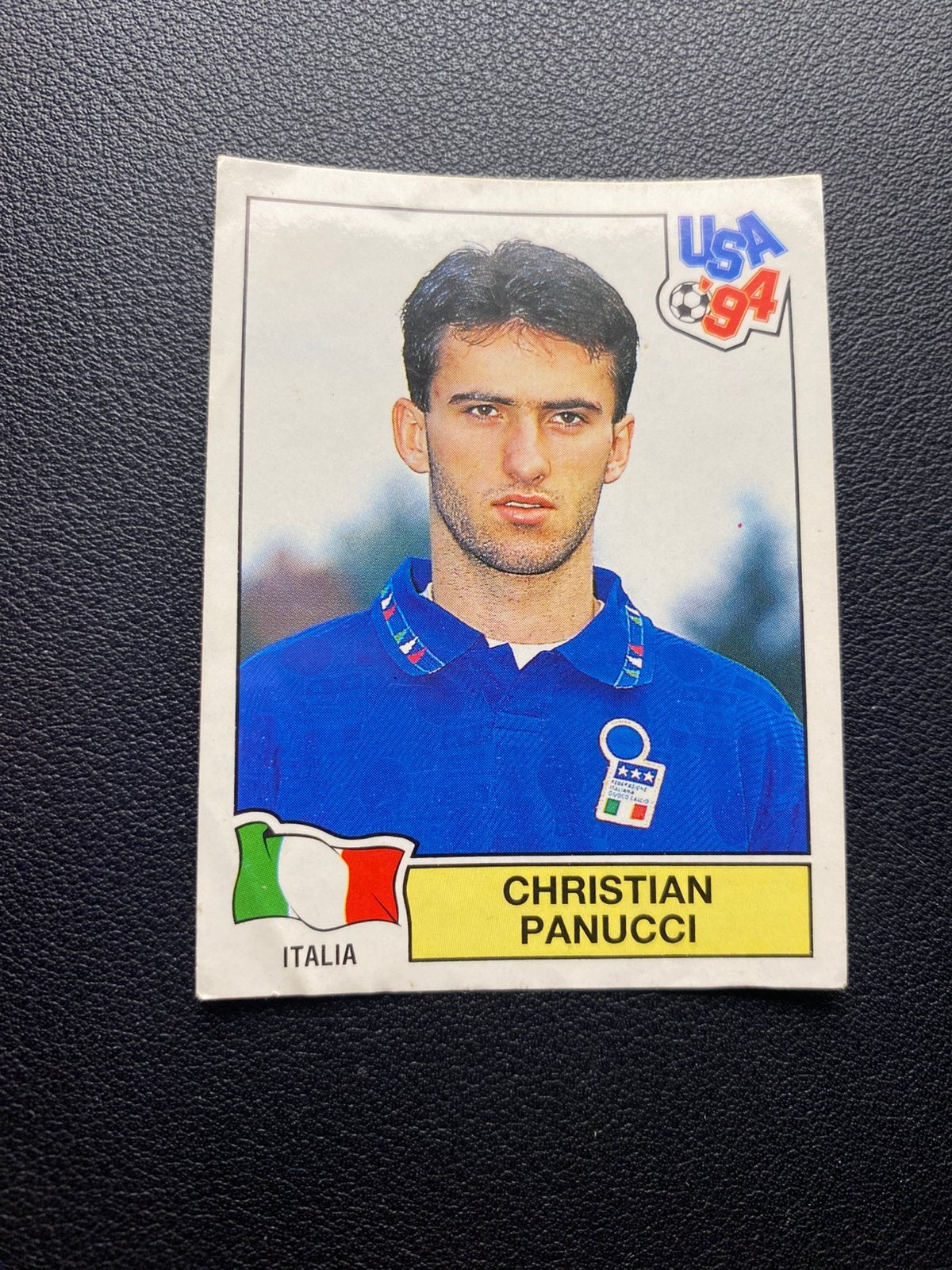 Christian Panucci - Italië - Panini WK 1994, Ophalen of Verzenden, Zo goed als nieuw, Buitenlandse clubs, Poster, Plaatje of Sticker