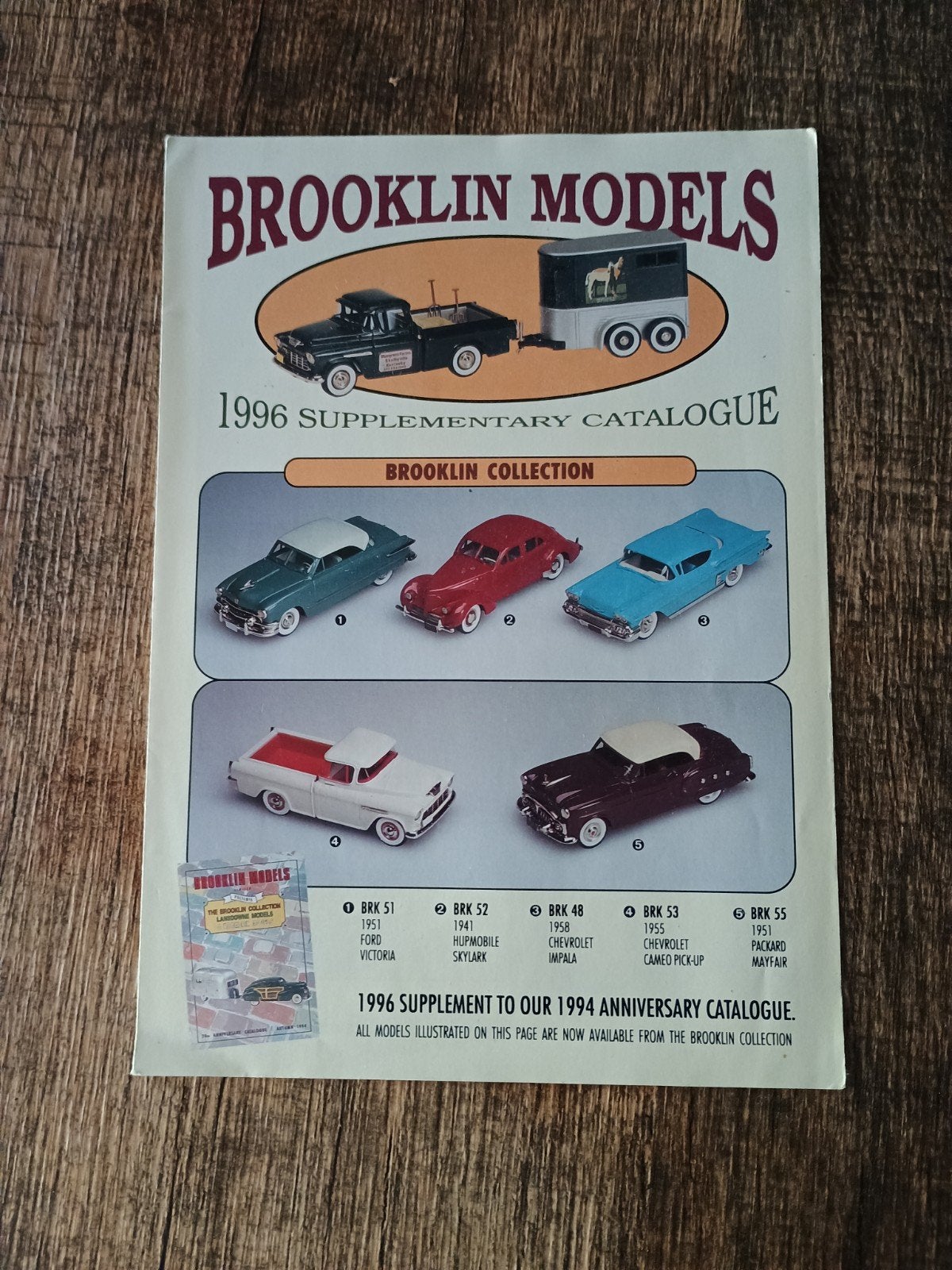Oude folder Brooklin Models - miniatuur auto 's, Ophalen of Verzenden