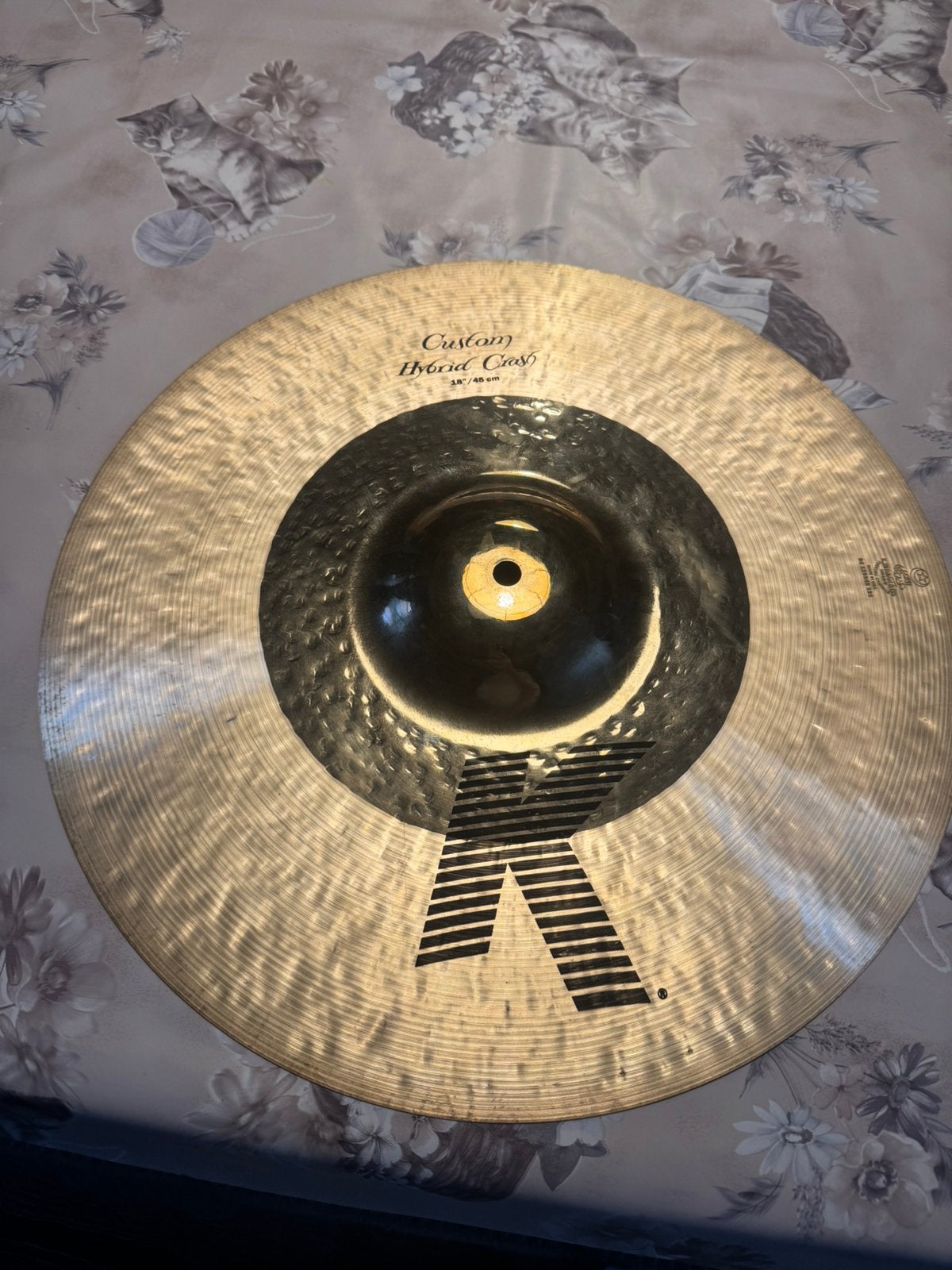 Zildjian K hybrid crash 18”, Muziek en Instrumenten, Ophalen of Verzenden, Zo goed als nieuw, Drums of Percussie