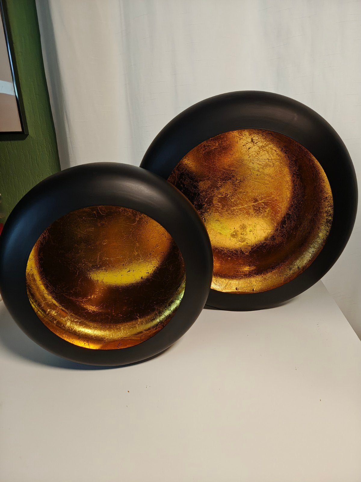 set van 2 metalen windlichten, Ophalen, Windlicht, Zo goed als nieuw, 40 cm
