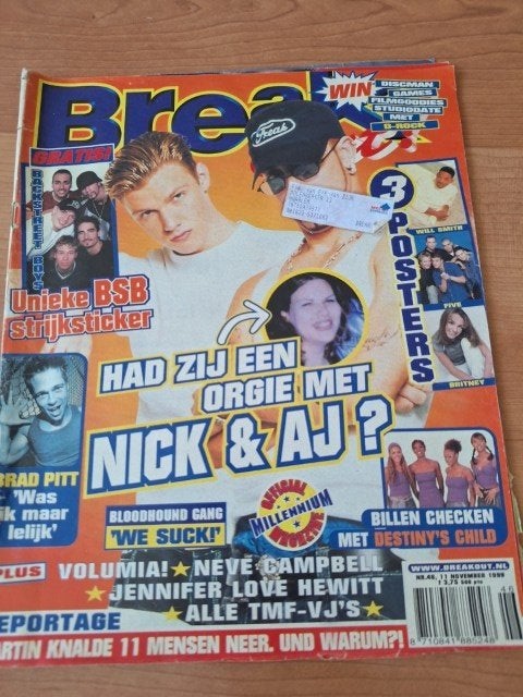 Breakout 1999 Backstreet Boys TMF Denise Richards Five, Ophalen of Verzenden, 1980 tot heden, Nederland, Tijdschrift