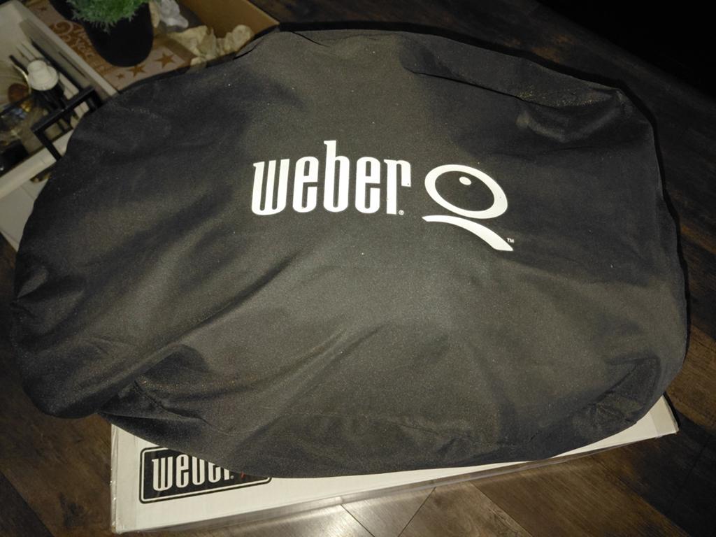 Weber Q Series Grill met hoes - Gebruikt, Ophalen of Verzenden, Gebruikt, Weber