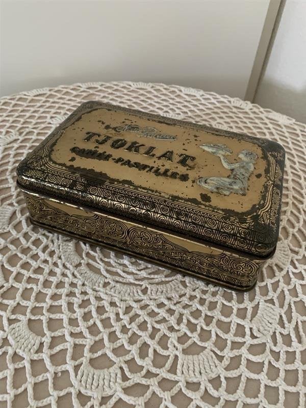 Tjoklat blik vintage, Verzamelen, Blikken, Ophalen of Verzenden, Gebruikt, Overige, Overige merken