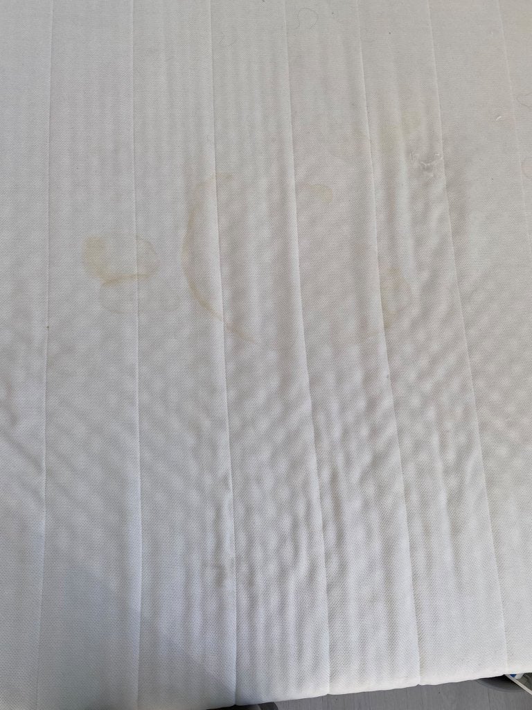 IKEA bed frame, matress and slanted base (NEIDEN, ÅFJÄLL), Gebruikt, Bruin, Tweepersoons, 200 cm