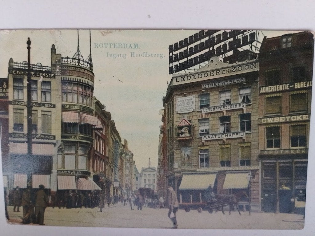 Rotterdam, Hoofdsteeg, Ophalen of Verzenden, Voor 1920, Gelopen, Zuid-Holland