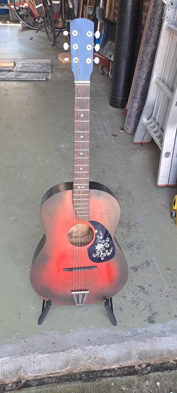 LEWA jaren 60 vintage gitaar, Muziek en Instrumenten, Ophalen, Gebruikt, Klassieke of Spaanse gitaar