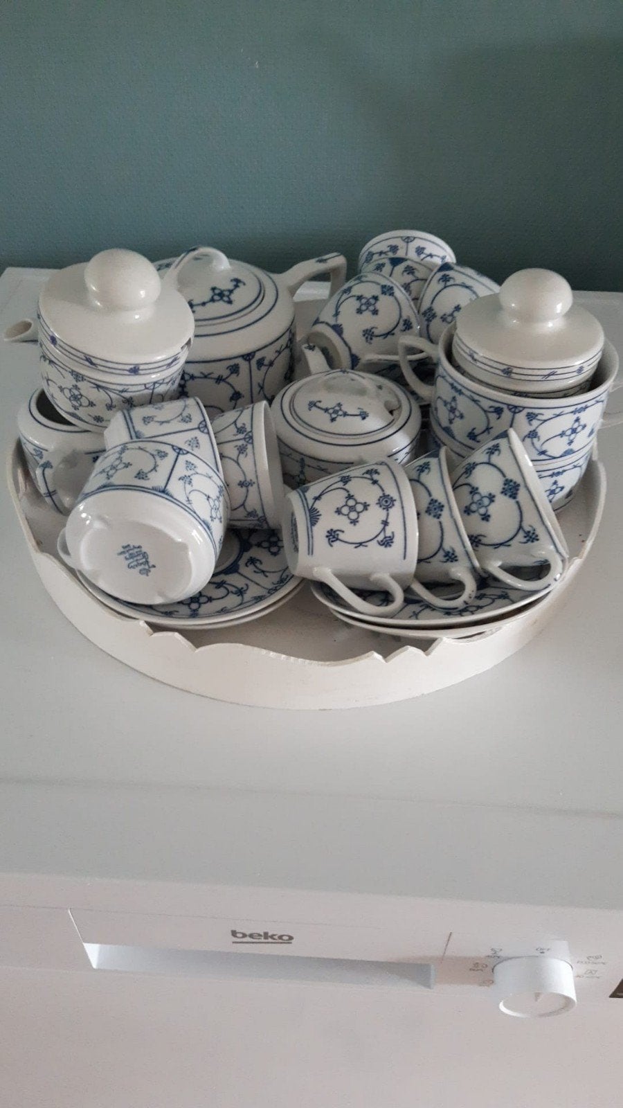 Prachtig Delftsblauw theeservies - Zo goed als nieuw, Ophalen, Keramiek, Zo goed als nieuw, Delftsblauw
