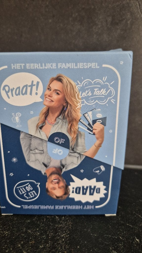 Het Eerlijke Familiespel, Praat of Daad. 6B15, Hobby en Vrije tijd, Gezelschapsspellen | Kaartspellen, Tweedehands verkoop, Tweedehands verkoop