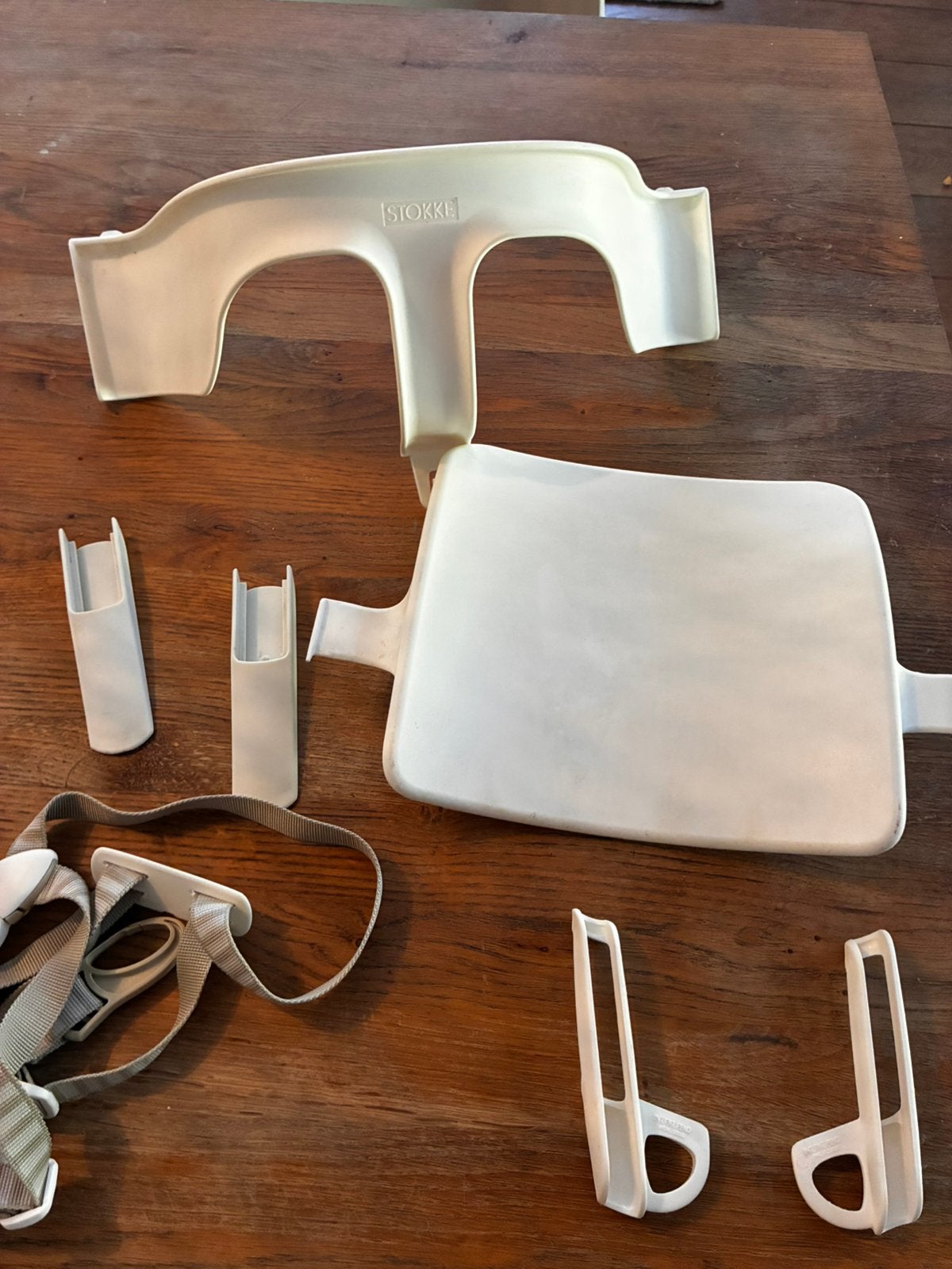 Stokke babyset en harnas, Ophalen of Verzenden, Gebruikt, Meegroeistoel