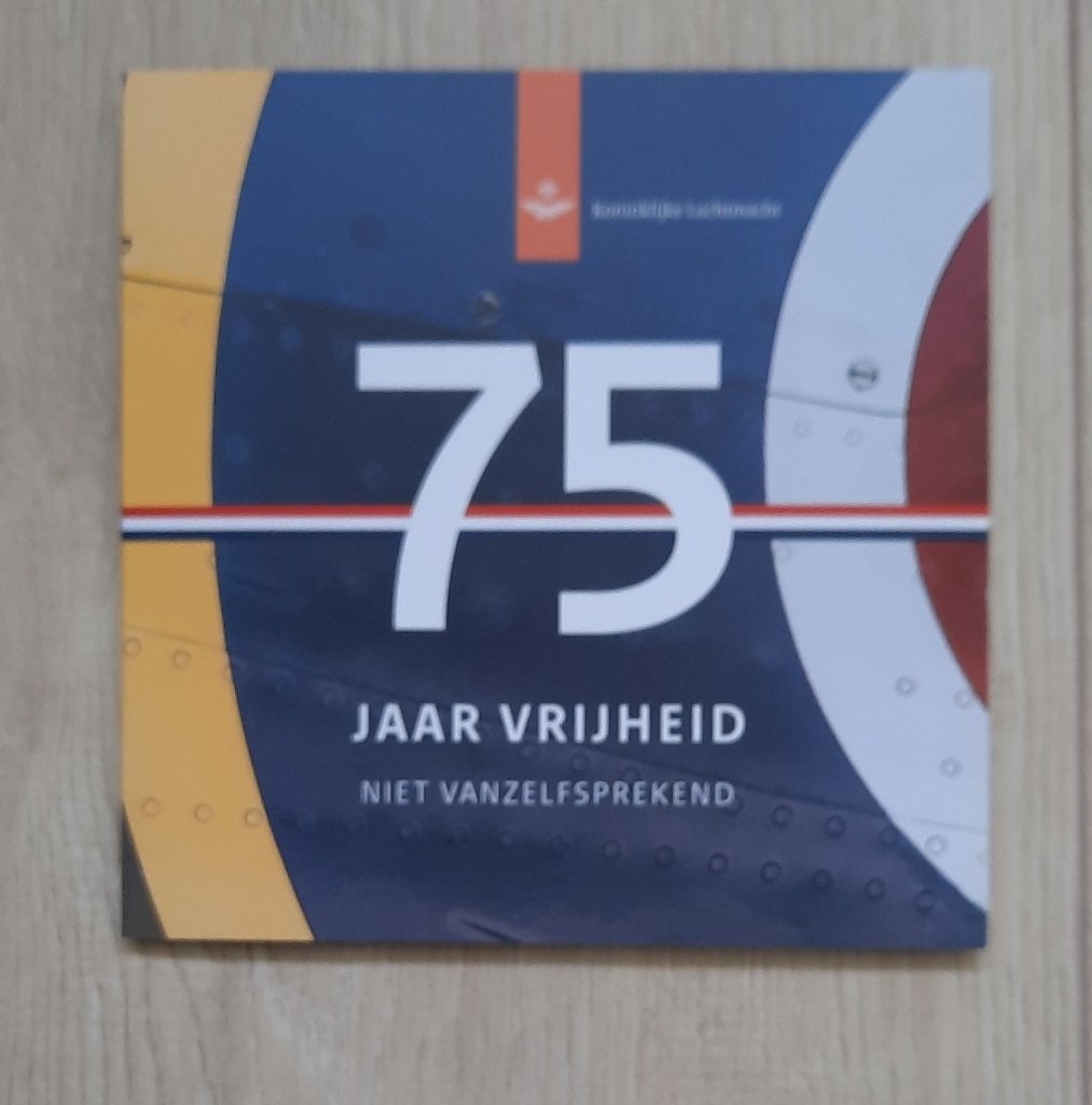 Patch Klu 75 jaar vrijheid, Verzamelen, Verzenden, Luchtmacht, Nederland, Embleem of Badge