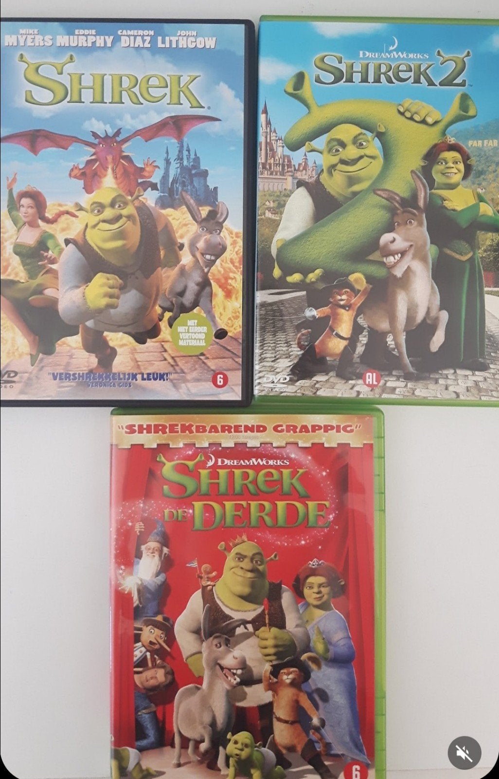 Shrek DVD Serie - Deel 1, 2 en 3, Serie, Nederlands, Ophalen of Verzenden, Vanaf 6 jaar