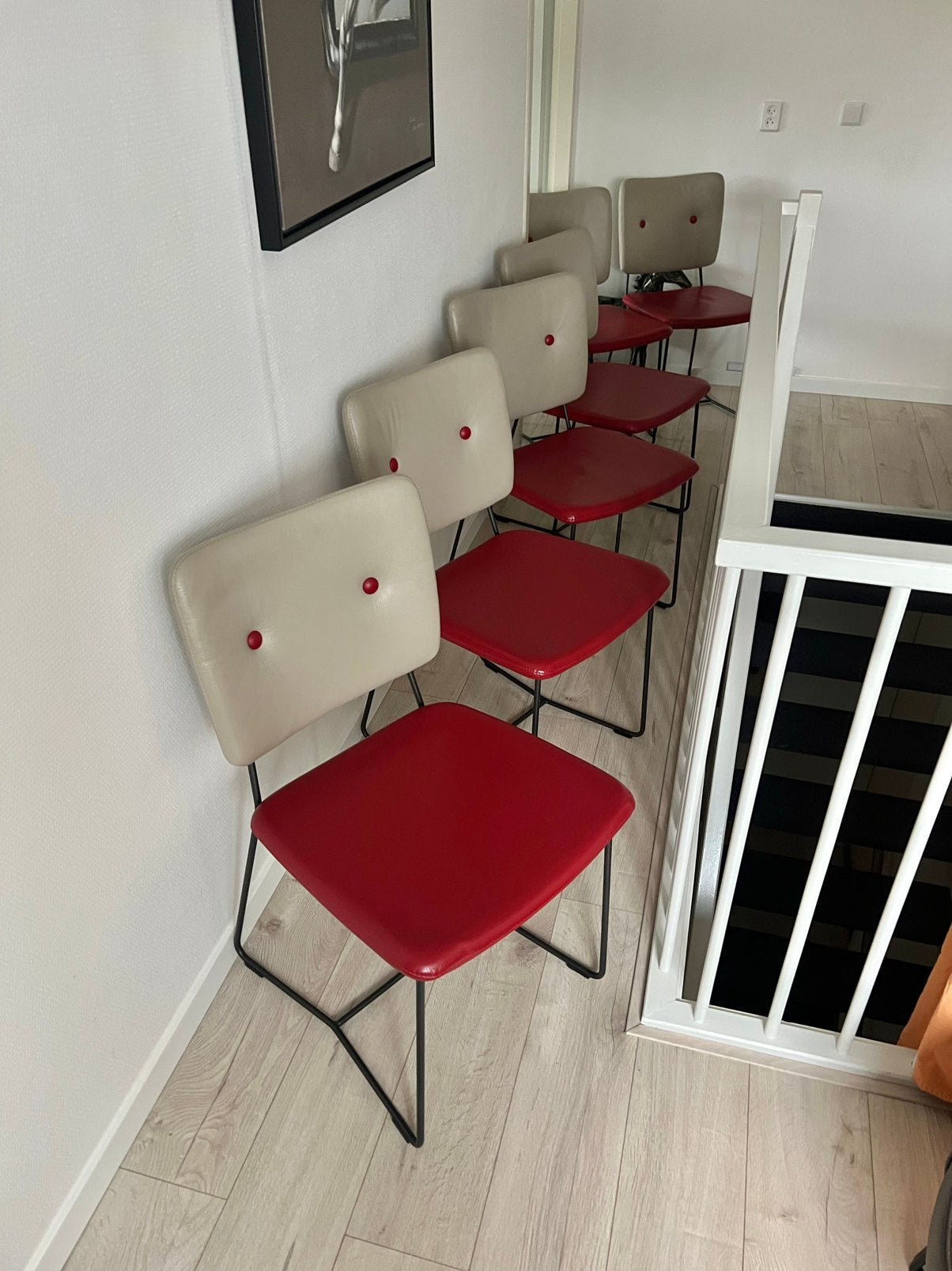 Bert plantagie Kiko Eetkamerstoelen 6x, Ophalen, Zo goed als nieuw, Vijf, Zes of meer stoelen