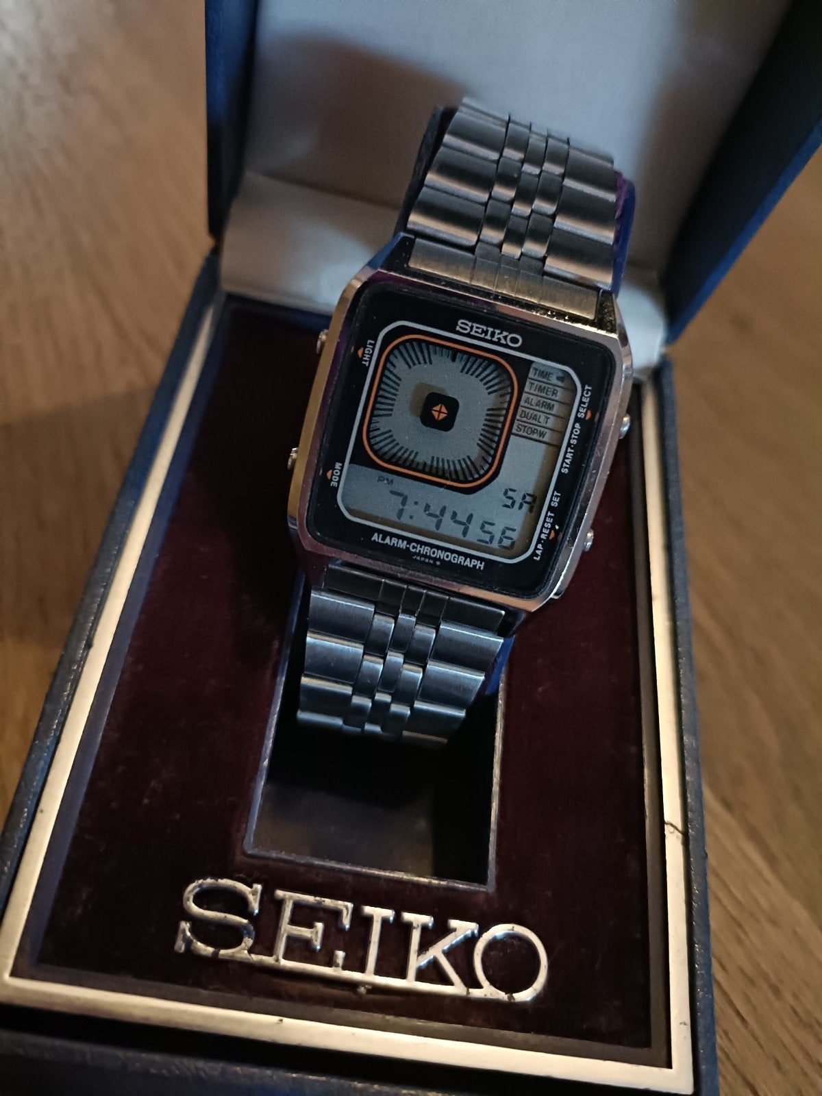 Vintage Seiko LCD Chronograaf James Bond Seiko Zie Fotos, Seiko, Zwart, IOS, Ophalen of Verzenden