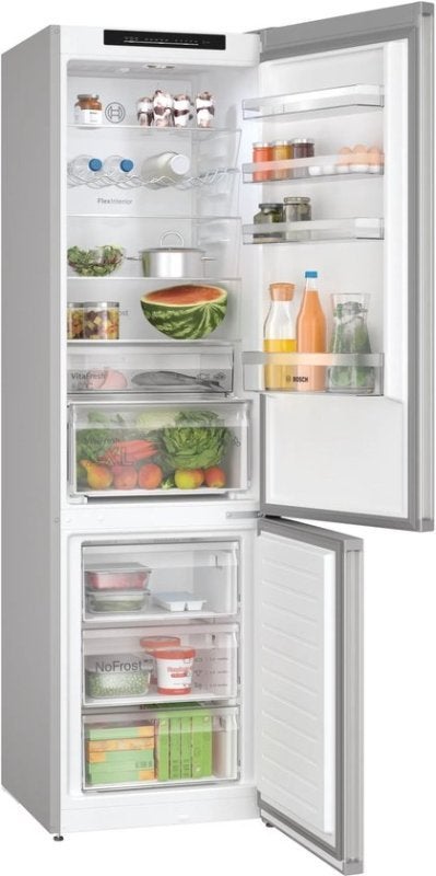 Bosch koelkast KGN392LBF - Serie 4 - RVS look, BSH Huishoudapparaten, 100 tot 150 liter, Met aparte vriezer, Nieuw