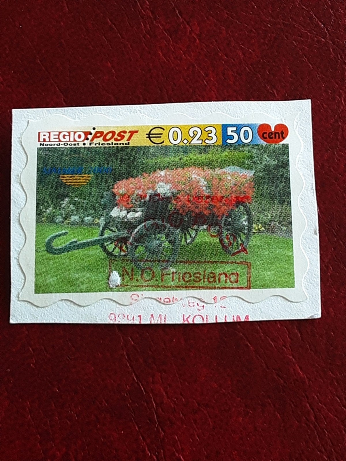 Regiopost.  Boerenwagen met bloemen  ( gest), Postzegels en Munten, Ophalen of Verzenden