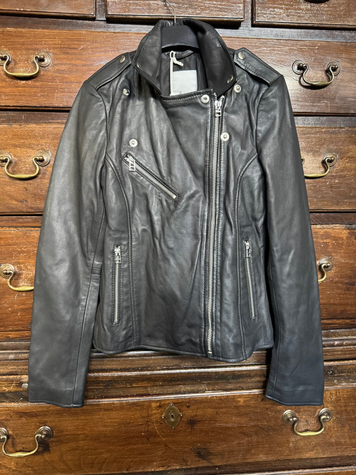 Leren dames “biker jasje” maat XS zwart Goosecraft nieuw, Ophalen of Verzenden, Nieuw, Maat 34 (XS) of kleiner, Zwart