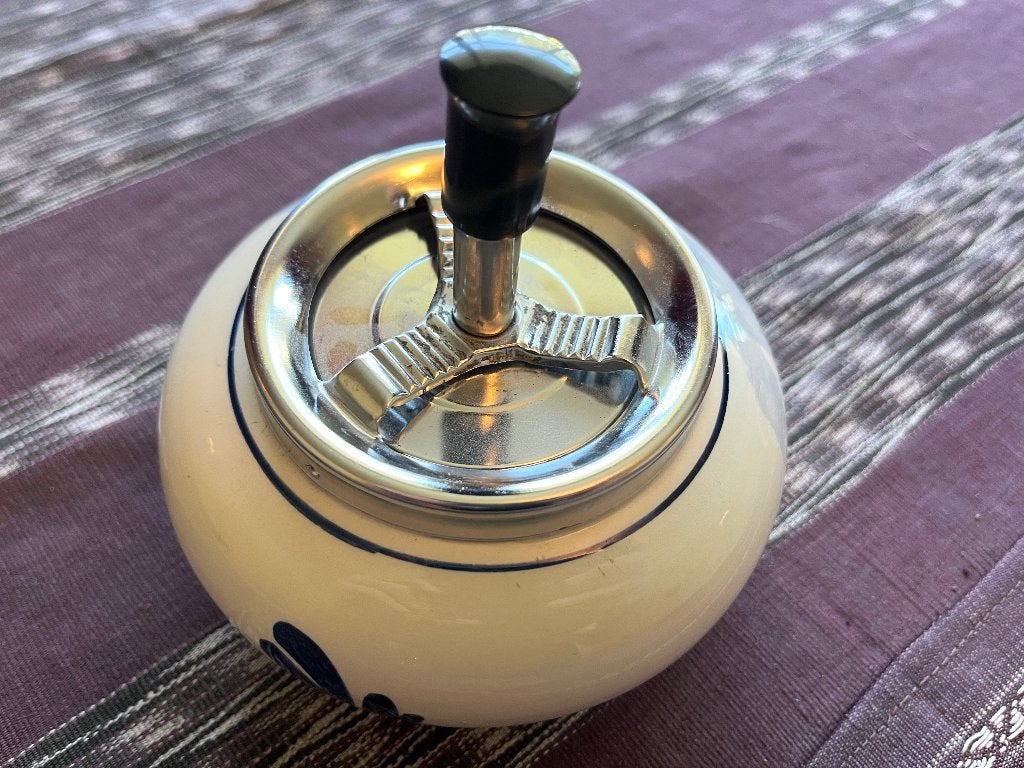 Vintage asbak met Delfts blauw decor, Antiek en Kunst, Ophalen of Verzenden