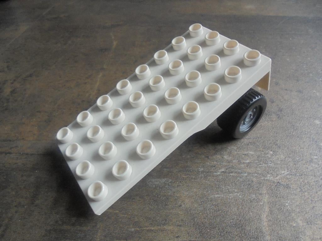 Lego Duplo Truck Trailer Flatbed 4x8 (zie foto's), Ophalen of Verzenden, Gebruikt, Losse stenen, Duplo