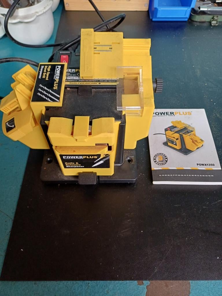 power plus slijpmachine, Ophalen of Verzenden, Zo goed als nieuw, Minder dan 700 watt, Werkbankslijpmachine