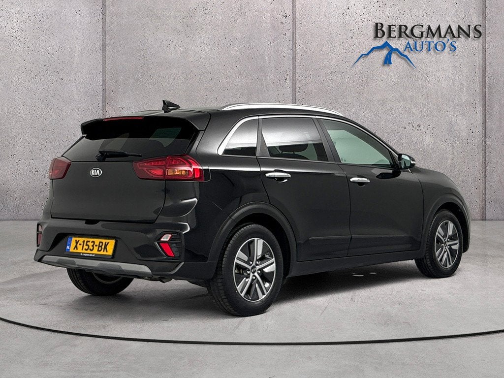 Kia Niro // 1.6 GDi Hybrid DynamicLine // APPLECARPLAY // NA, Gebruikt, Leder en Stof, Zwart, 1390 kg