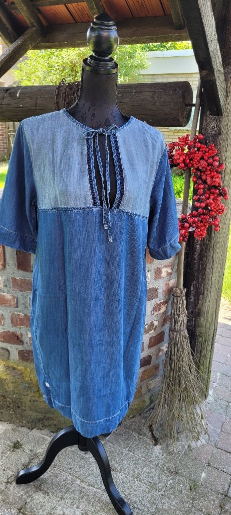 LTB luchtige spijkerjurk jeans jurk spijker jurk mt L zgan, Blauw, Maat 42/44 (L), Ophalen of Verzenden, Zo goed als nieuw