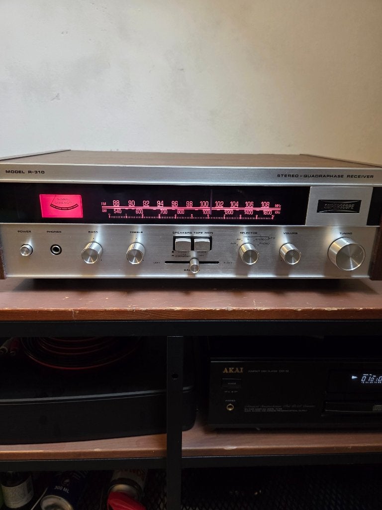 Superscope R-310 Stereo Quadraphase Receiver (1974), Zo goed als nieuw, Ophalen, Marantz, Minder dan 60 watt