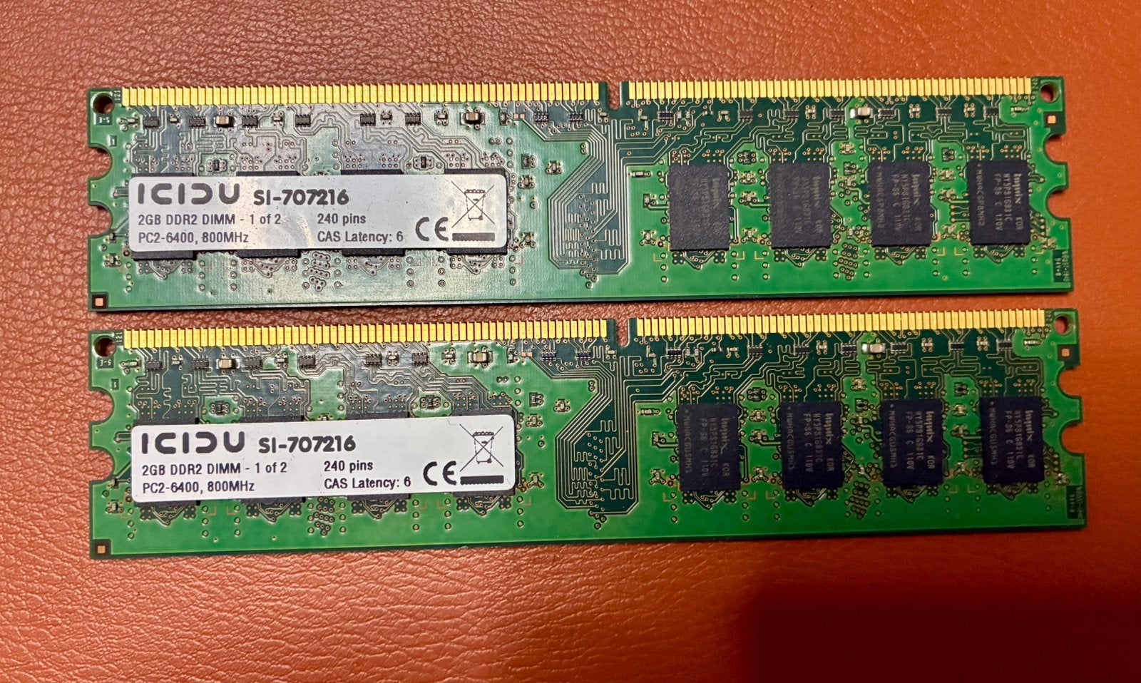 4GB DDR2 RAM – 2x 2GB – 800MHz PC2-6400 – desktop geheugen, Ophalen of Verzenden, Zo goed als nieuw, DDR4, Desktop