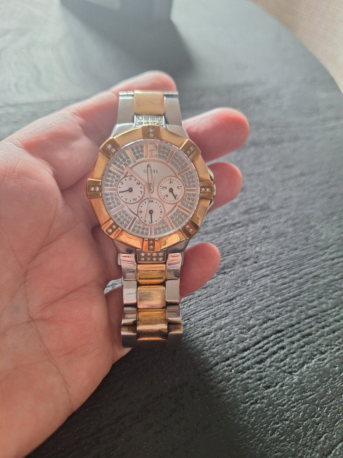 Guess dames horloge, Ophalen of Verzenden, Zo goed als nieuw, Staal, Guess
