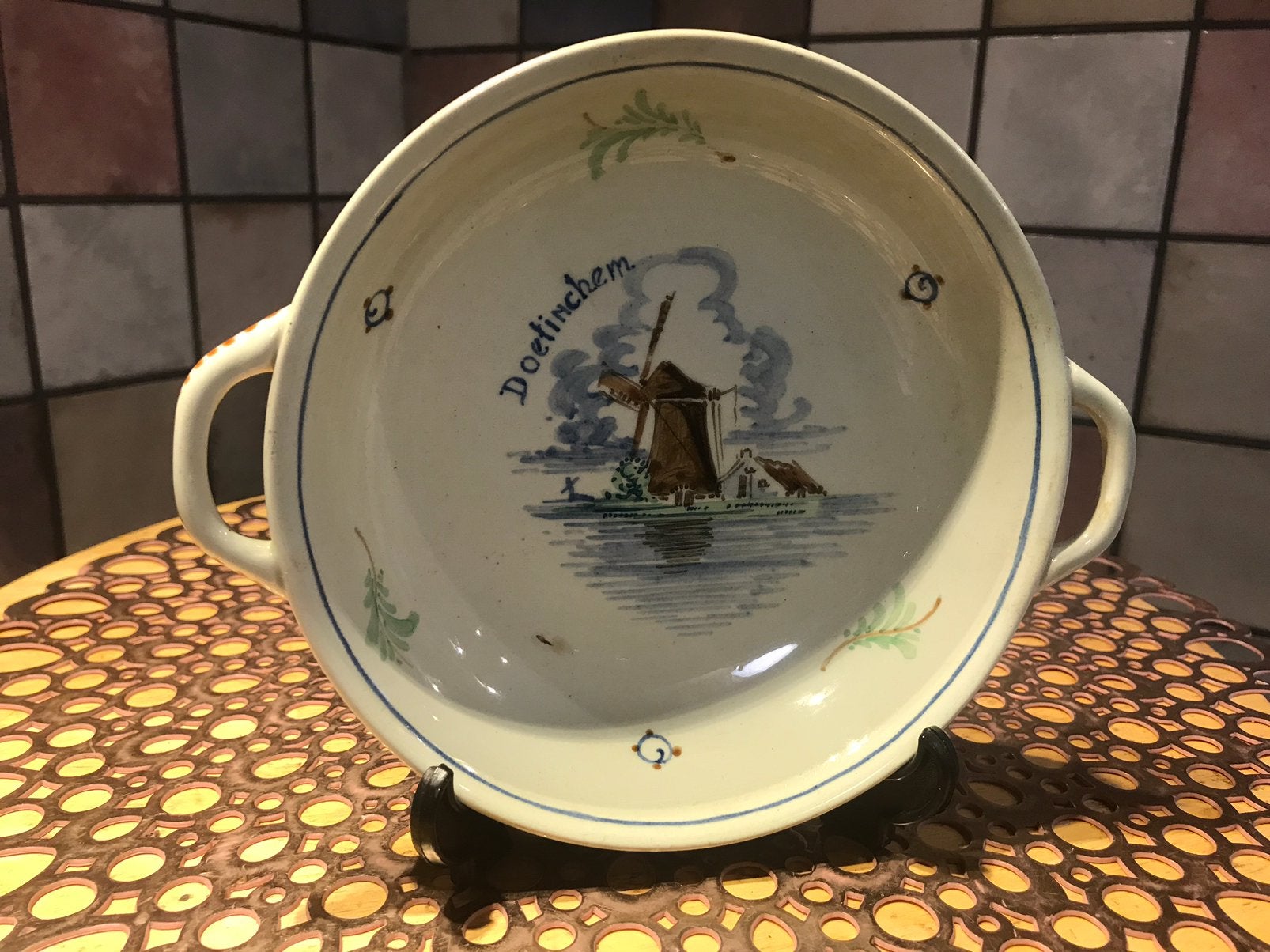 KPZ,plateel Zuid Gouda,platelen schaaltje,doorsnee 15,5 cm, Antiek en Kunst, Ophalen of Verzenden