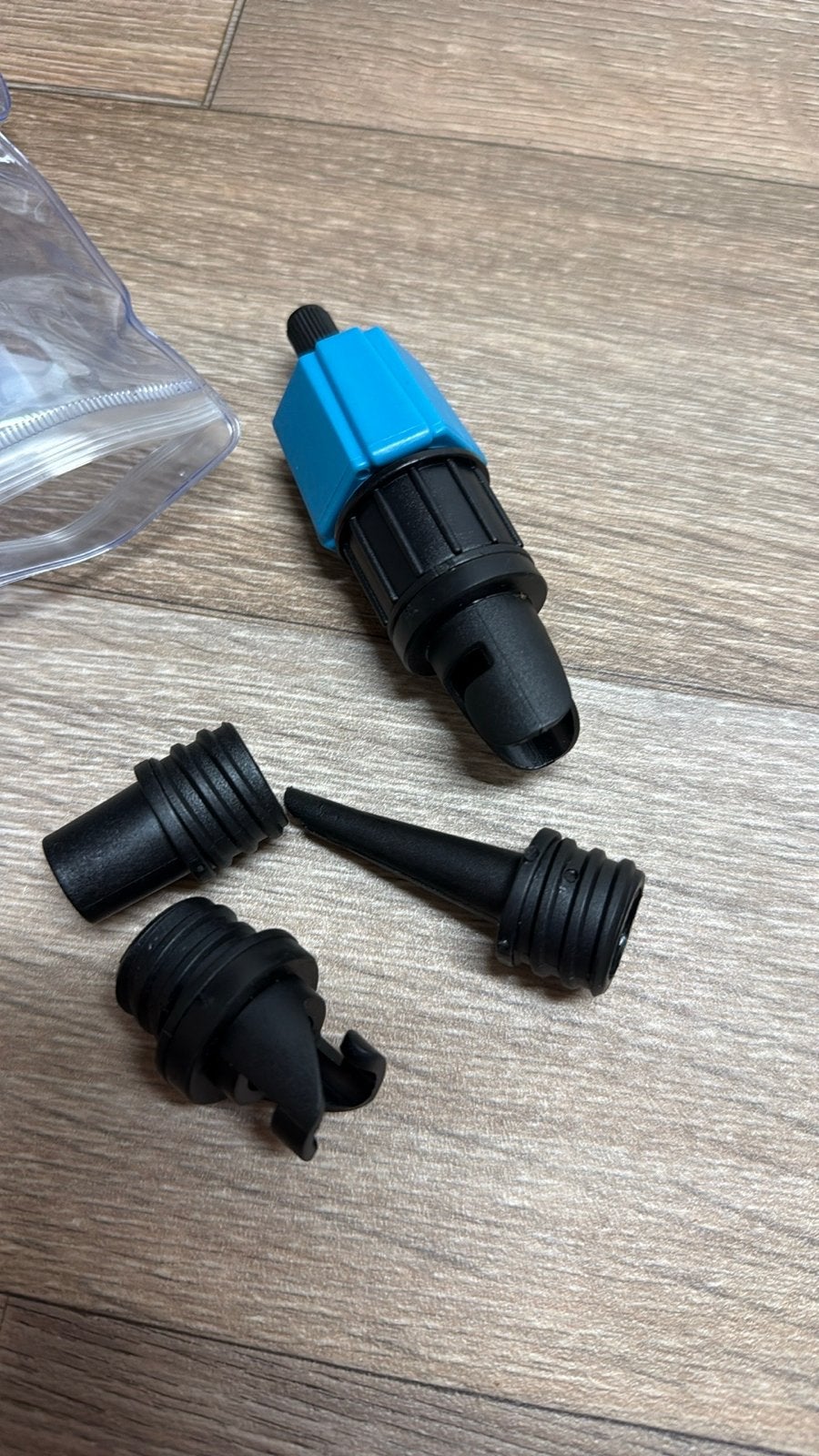Opblaasadapter voor SUP/Kajak met diverse mondstukken