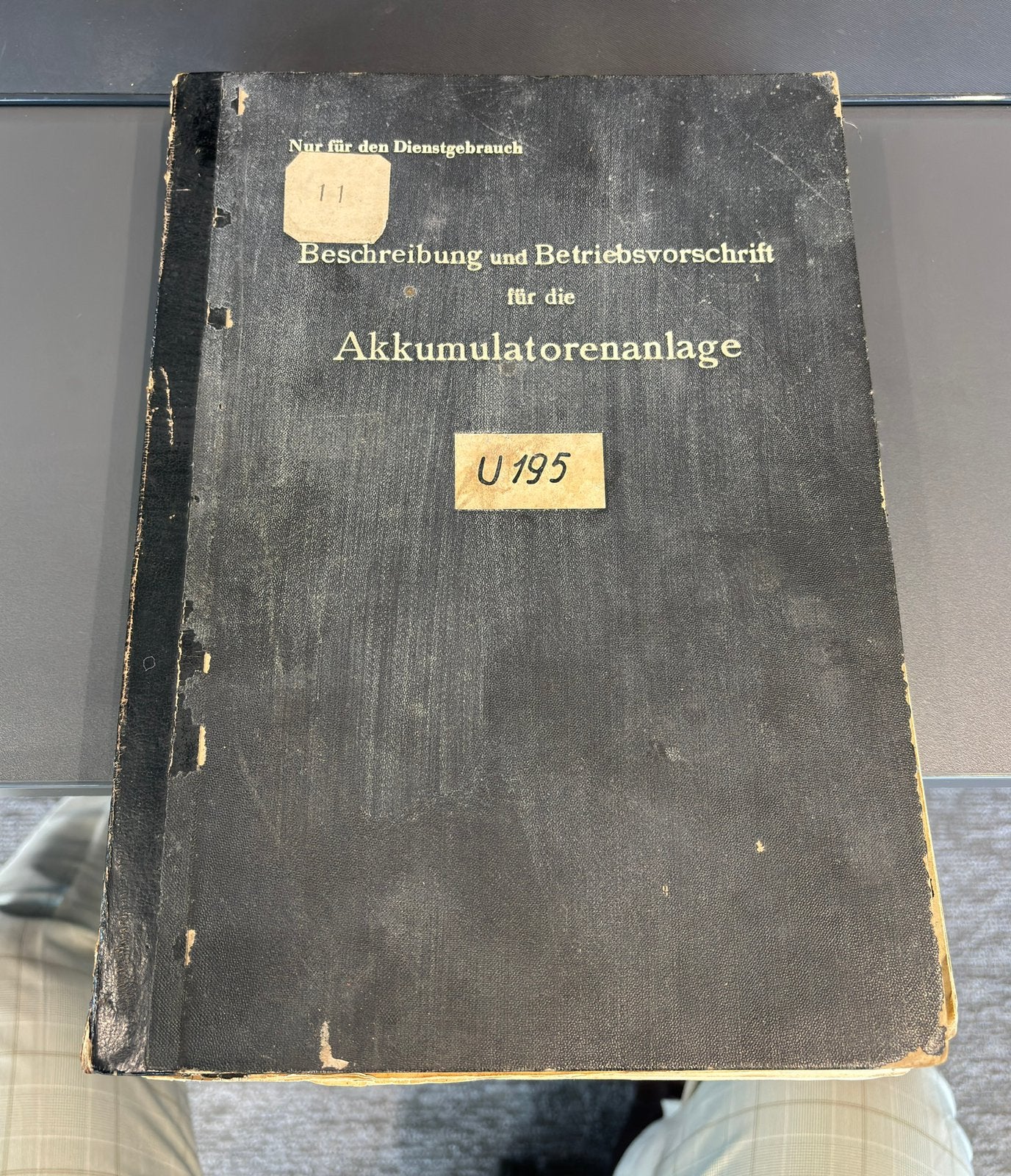 U-195 IXD1 handboek accusysteem Akkumulatorenanlage 1942, Ophalen of Verzenden, Marine, Duitsland, Boek of Tijdschrift