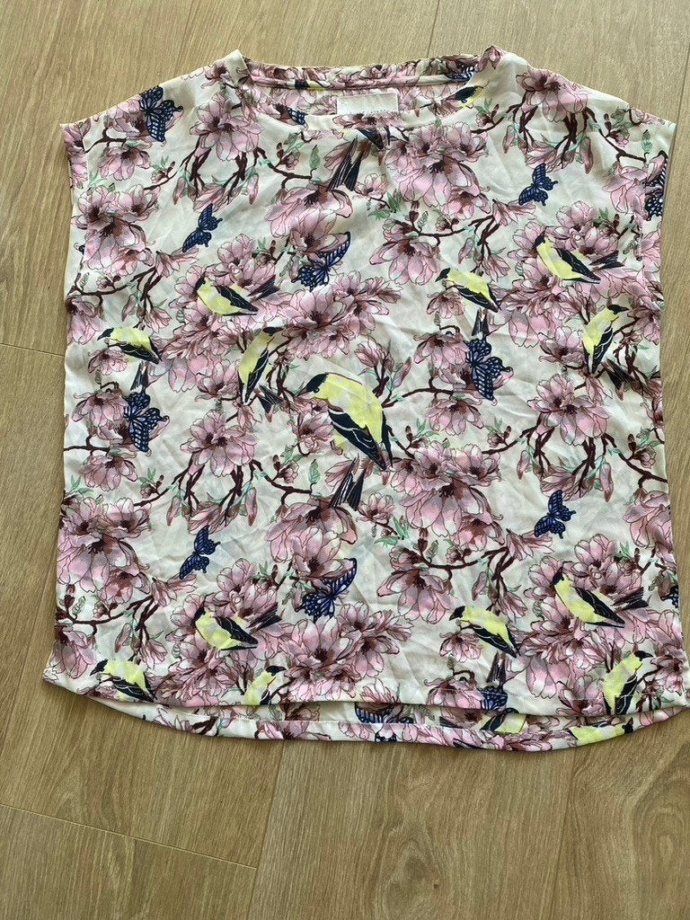 Nieuwstaat top blouse vogels Lolly Laundry 42 box 52, Verzenden, Zo goed als nieuw, Maat 42/44 (L), Overige kleuren