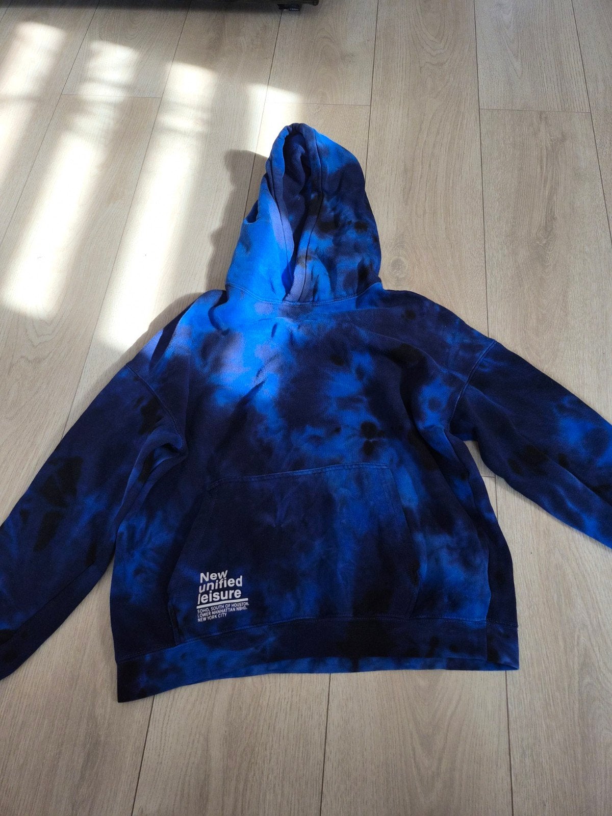 H&M Hoodie Blauw Tie-Dye Maat 158-164, Ophalen, Gebruikt, Jongen of Meisje, Trui of Vest
