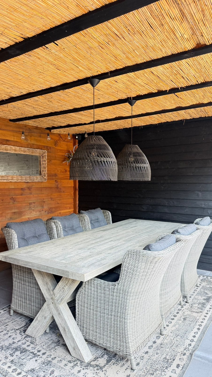 Tuinset, Tuin en Terras, Ophalen, 6 zitplaatsen, Zo goed als nieuw, Wicker