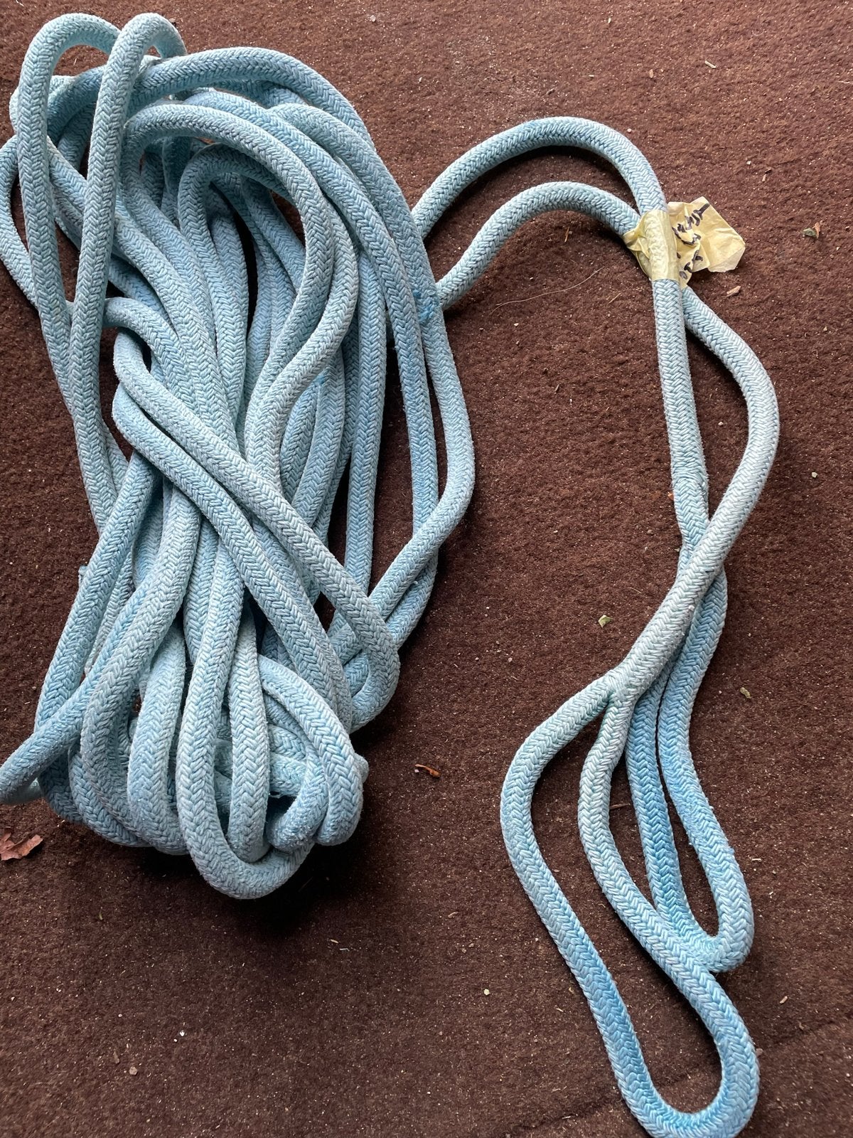 2x 12mm landvast 7mtr lengte met oog, Ophalen of Verzenden, Gebruikt, Lijn of Blok