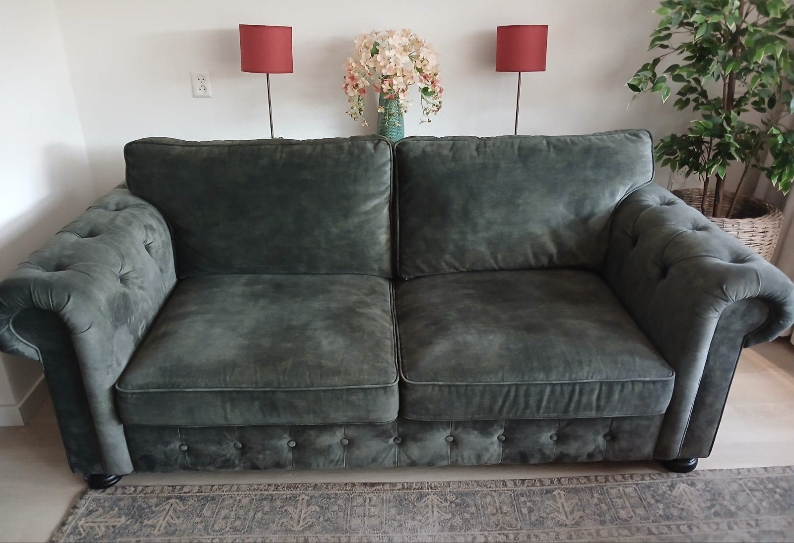 Urban Sofa 2,5-zits bank - Groen - Goede conditie, Ophalen, Klassiek, 150 tot 200 cm, Driepersoons