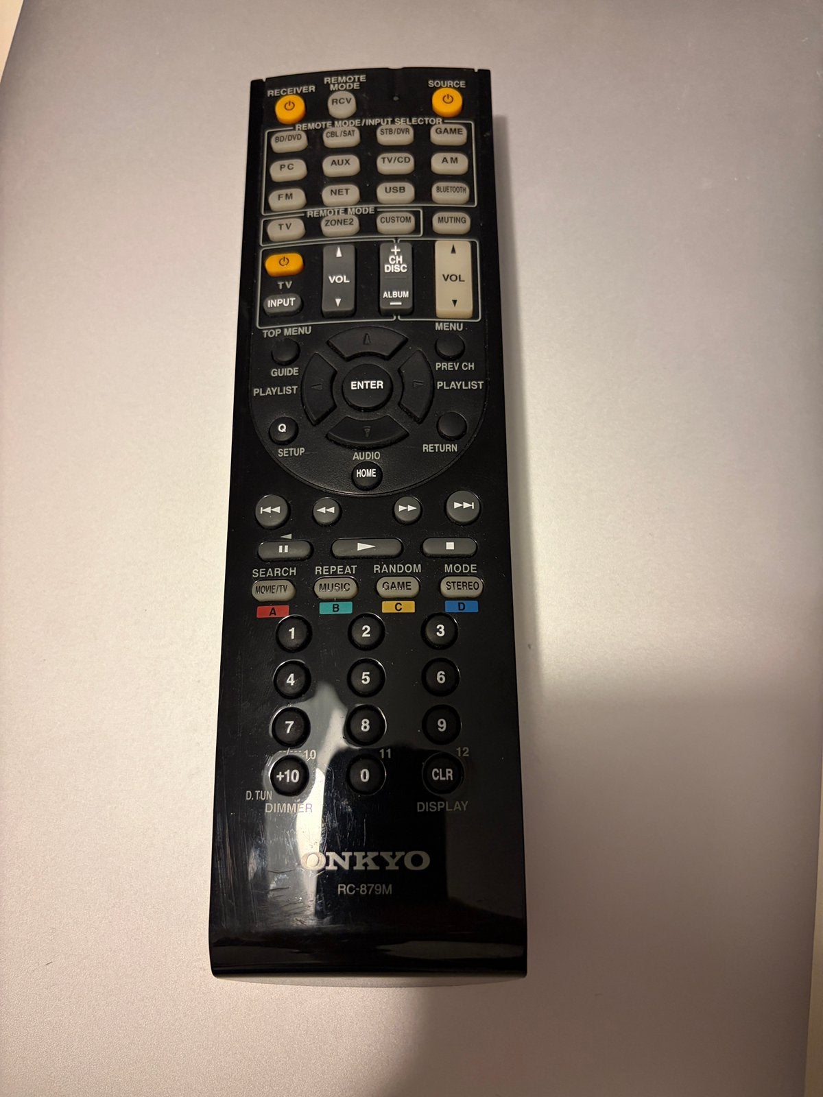 ONKYO RC-879M afstandbediening, Ophalen of Verzenden, Zo goed als nieuw, Origineel, Mediaspeler