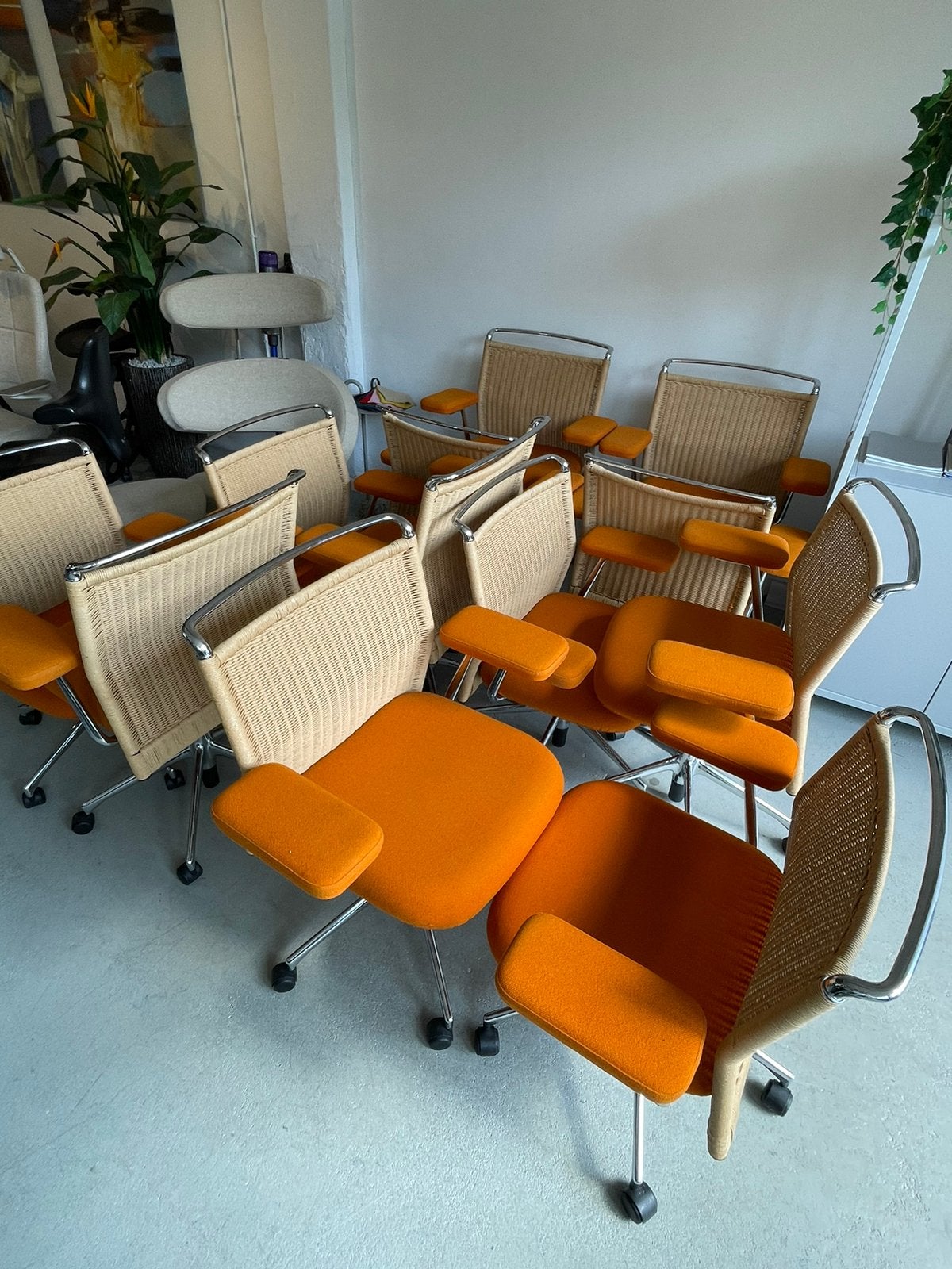 12x Vitra AC2 • Antonio Citterio • Rieten Rugleuning, Ophalen, Zo goed als nieuw