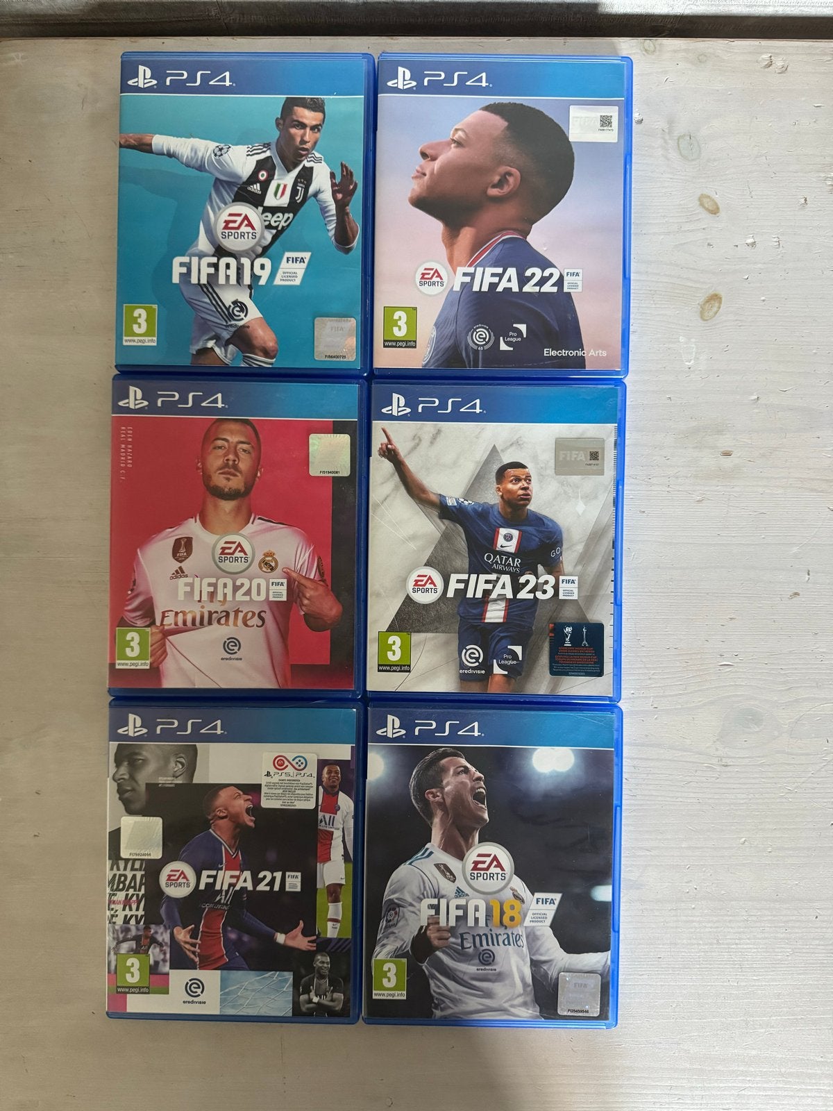 FIFA PS4 Games: FIFA 18, 19, 20, 21, 22, 23 - Complete Colle, Spelcomputers en Games, Online, Gebruikt, 2 spelers, Ophalen of Verzenden