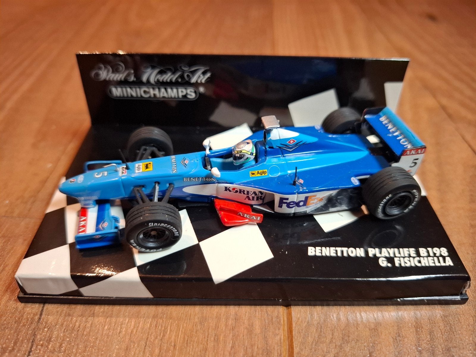 Minichamps Benetton Playlife B198 G. Fisichella 1:43, Ophalen of Verzenden, Zo goed als nieuw, Auto, MiniChamps