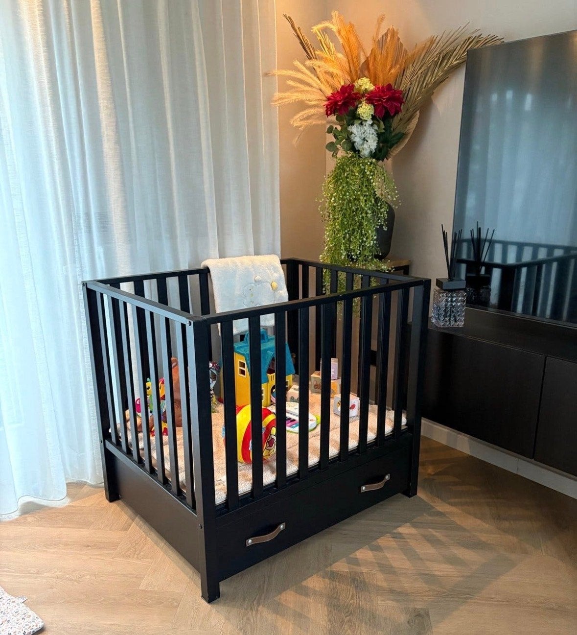 Zwarte Bopita box met lade, Kinderen en Baby's, Ophalen, Gebruikt, Vierkant, Lade