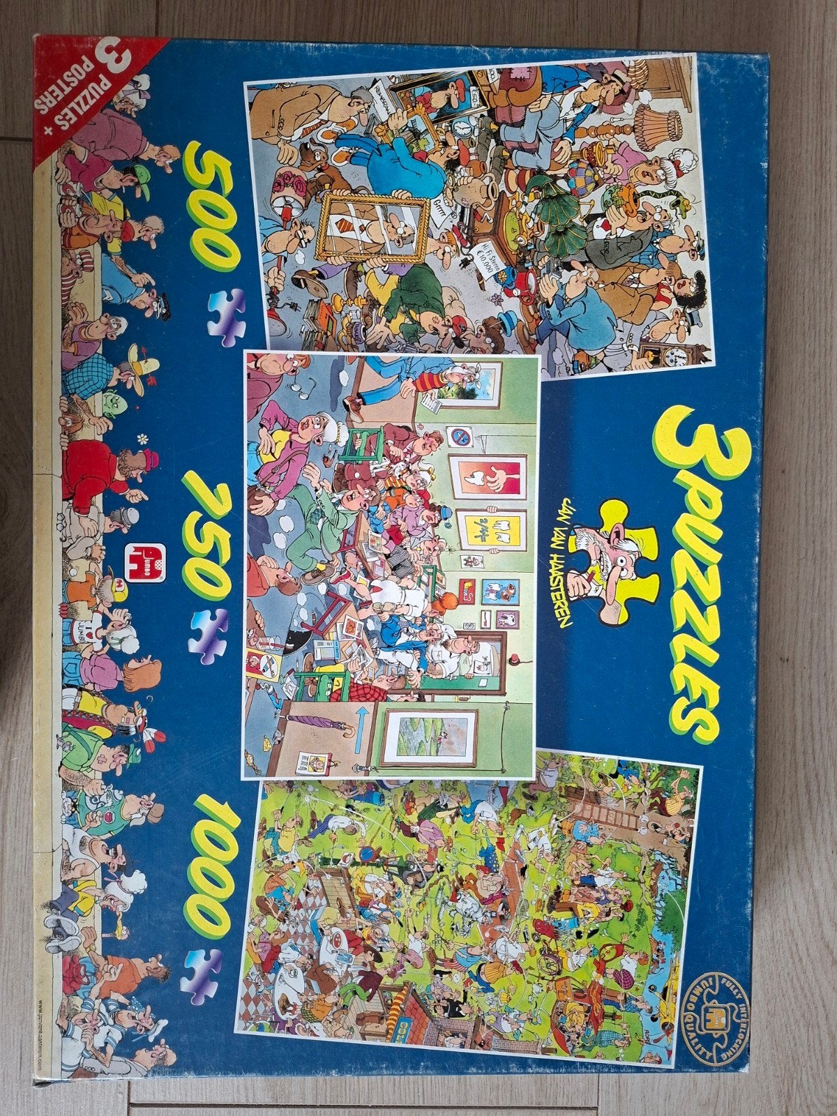 Jan van Haasteren 3-in-1 Puzzelset (500, 750, 1000 stukjes), Ophalen, Meer dan 1500 stukjes, Gebruikt, Legpuzzel