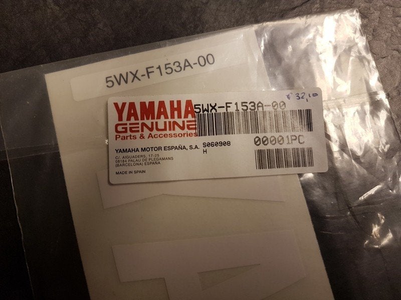 Sticker Yamaha Origineel 5Wx-153A-00 27,5 Cm, Ophalen of Verzenden