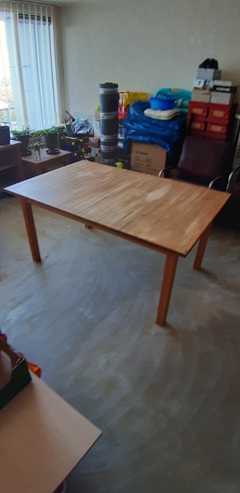 Degelijke uitschuifbare hardhouten eettafel licht eiken, Huis en Inrichting, Tafels | Eettafels, Ophalen, Gebruikt, 100 tot 150 cm
